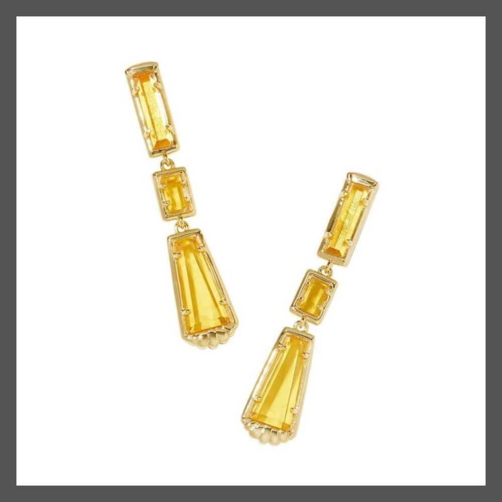 Kendra Scott - Kendra Scott Serena Linear Earrings - Yellow Yellow